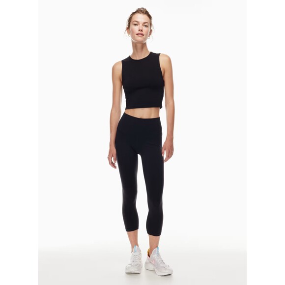 Aritzia Tna Atmosphere Cropped Black pant/leggings XS NWT Sold out - Picture 1 of 13